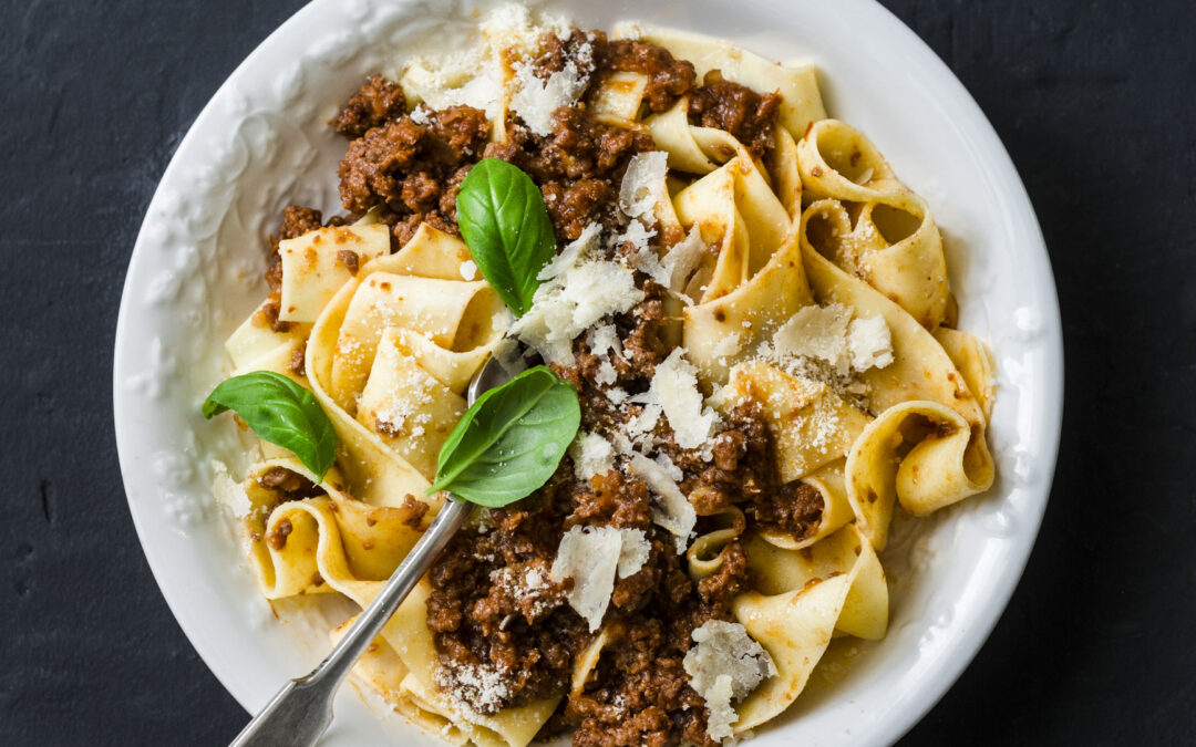 Tagliatelles à la Bolognaise (ragù alla bolognese)